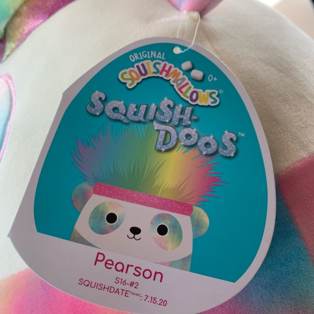 SquishMallows SquishDoos Plush Rainbow Panda